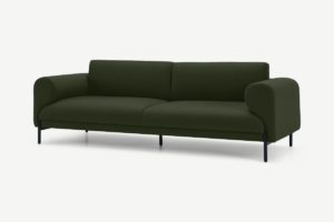 Orsel 3-Sitzer Sofa, Stoff in Armeegruen - MADE.com