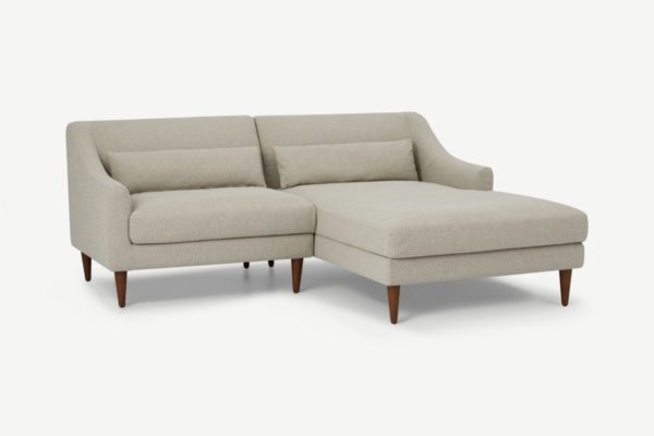 Herton kleines Ecksofa (Recamiere rechts), Webstoff in Gerstengelb - MADE.com