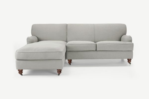 Orson Ecksofa (Recamiere links), Stoff in Parisgrau - MADE.com