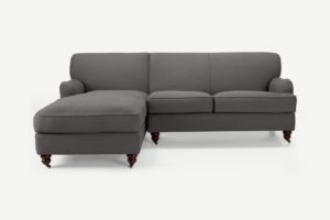 Orson Ecksofa (Recamiere links), Webstoff in Graphitgrau - MADE.com