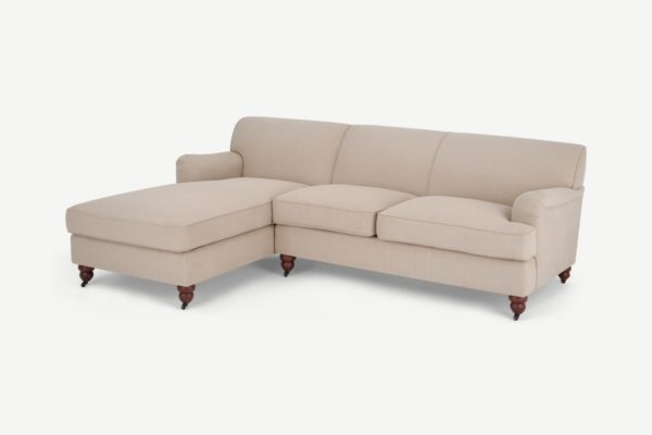 Orson Ecksofa (Recamiere links), Webstoff in Natur - MADE.com