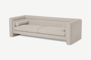 Mathilde 3-Sitzer Sofa, Webstoff in Haferbeige - MADE.com